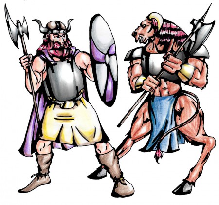 vikingo contra minotauro